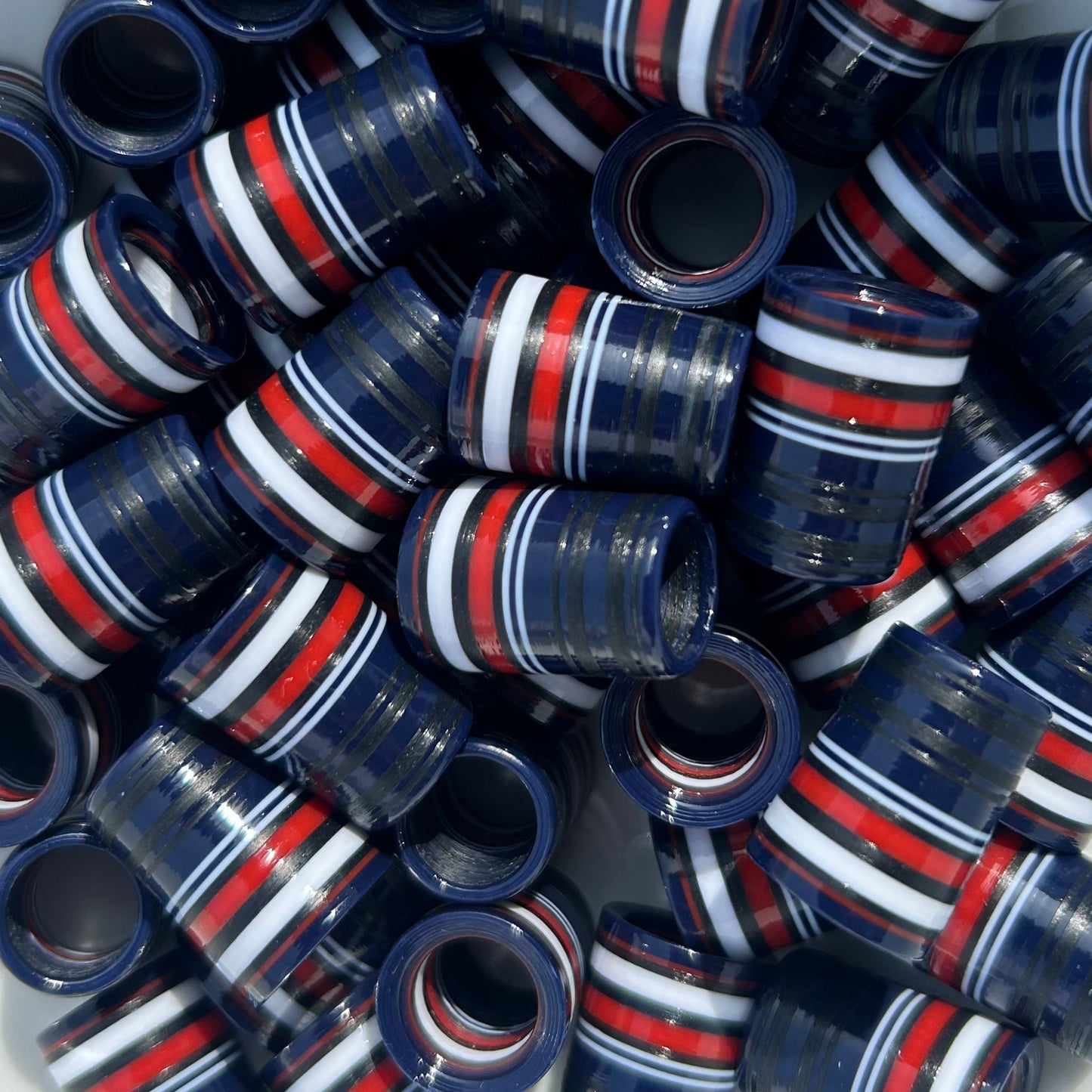 Navy Blue, Red, White, and Matte Black golf ferrules