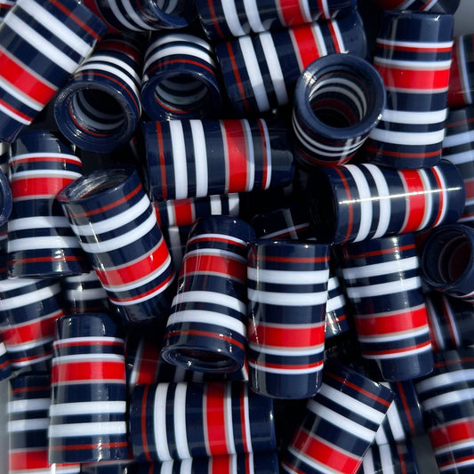 1-inch striped red, white, and blue golf ferrules