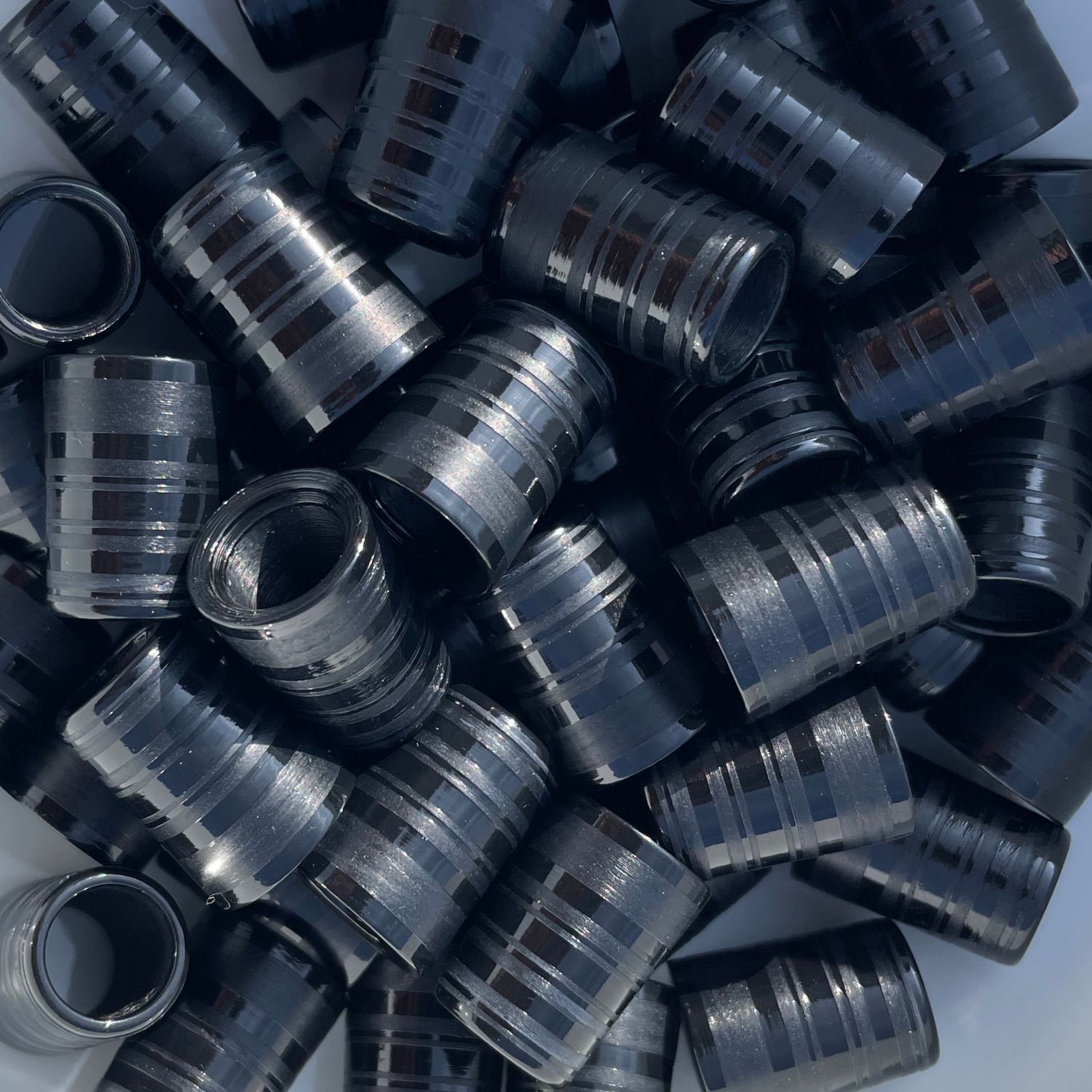black on black 3D-printed golf ferrules
