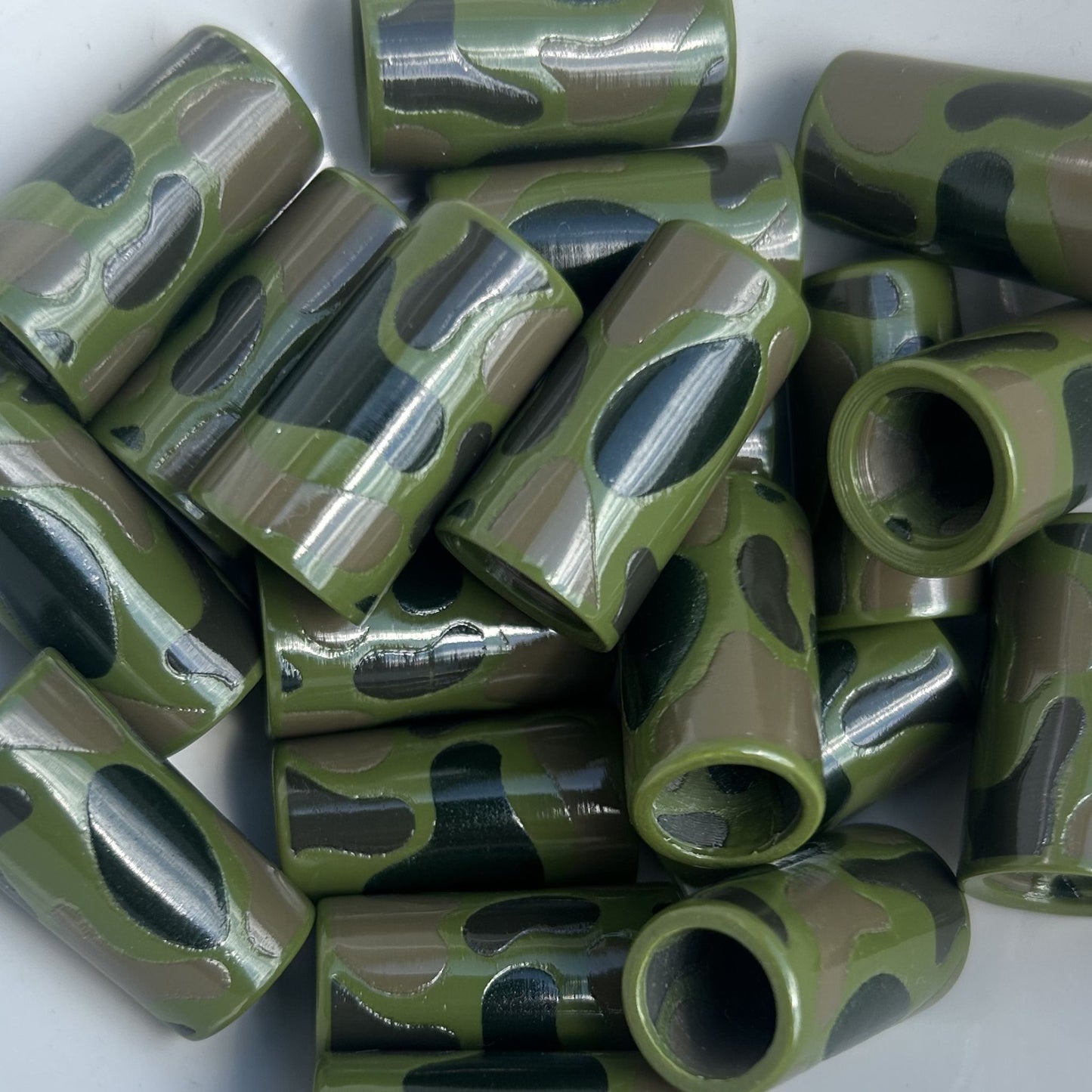 green and brown camo patterned golf ferrules