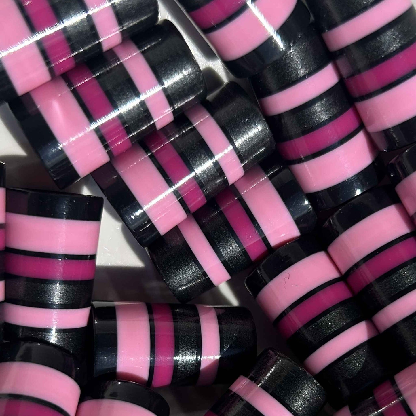 deep shimmery green and pink golf ferrules
