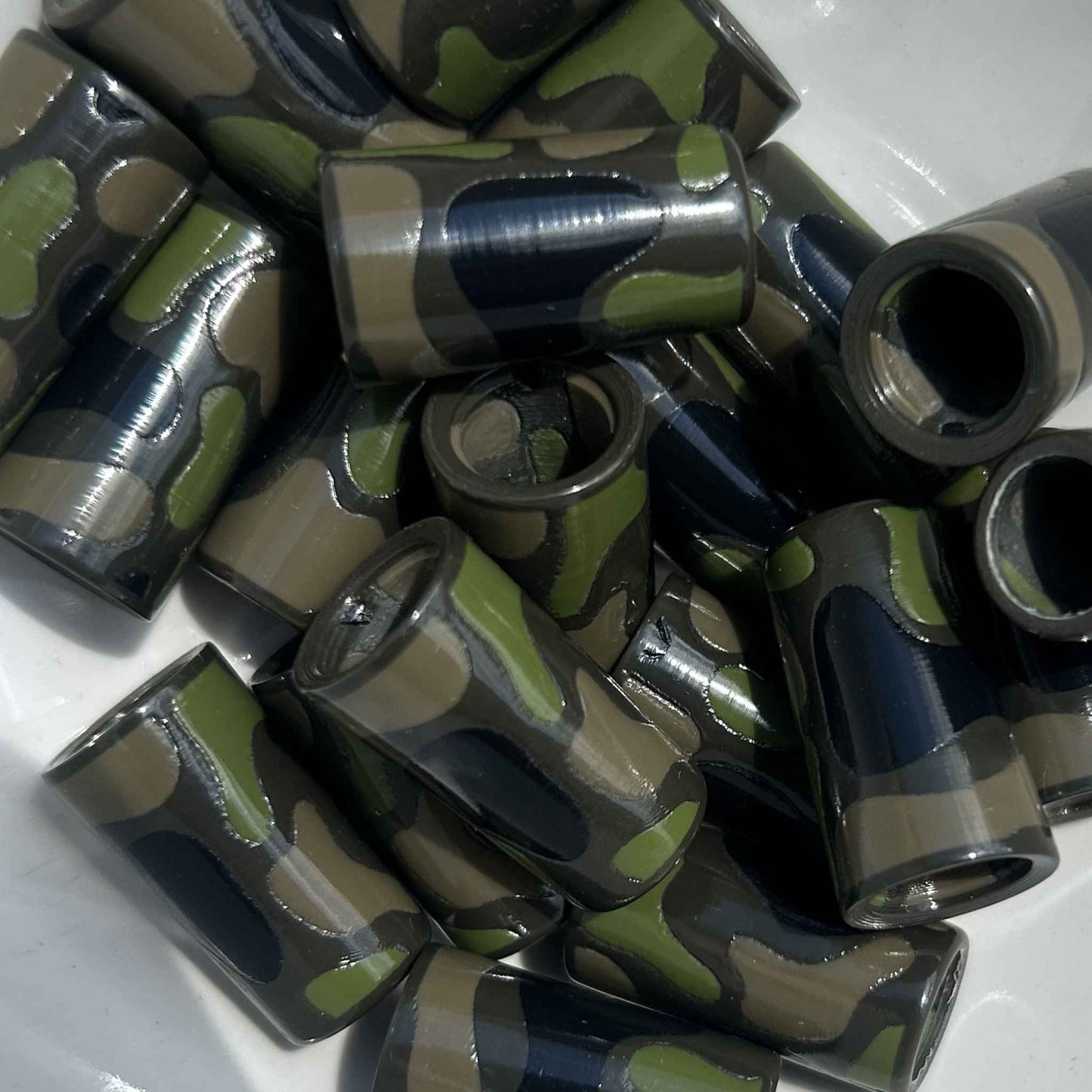 camo golf ferrules in shades of brown and green