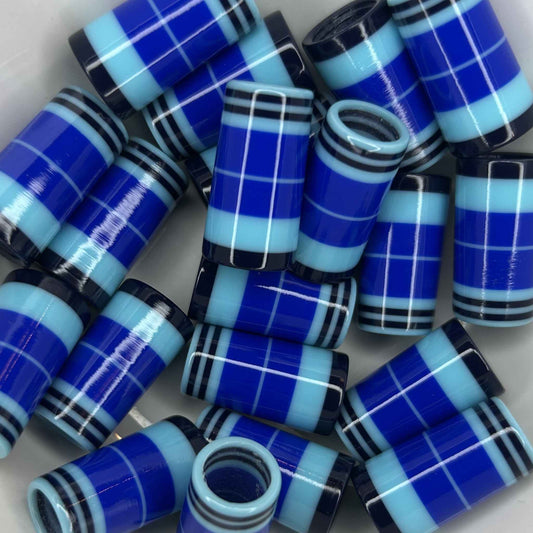 black, blue, and light blue 3d-printed golf ferrules