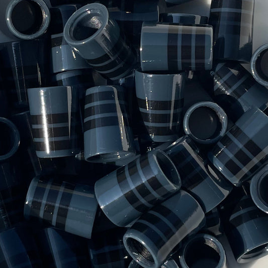 Gray Blue Golf Ferrules with Black Stripes