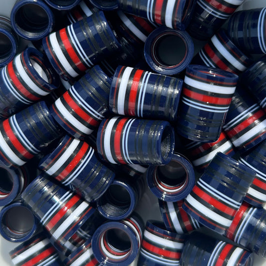 Navy Blue, Red, White, and Matte Black golf ferrules