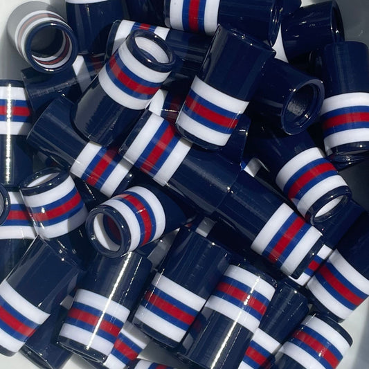 Navy Blue, Red, White, and Royal Blue golf ferrules