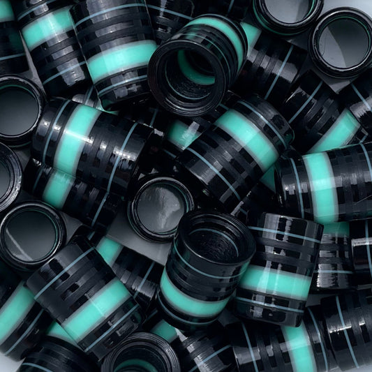 Glossy Black, Matte Black, and Mint Green Golf Ferrules