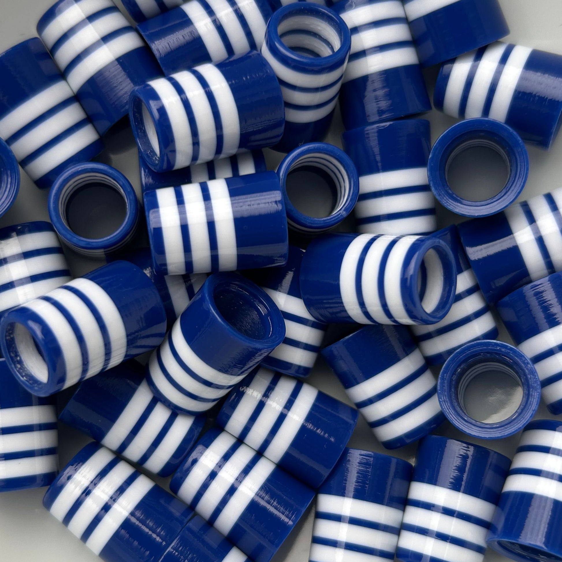 royal blue golf ferrules with three white stripes