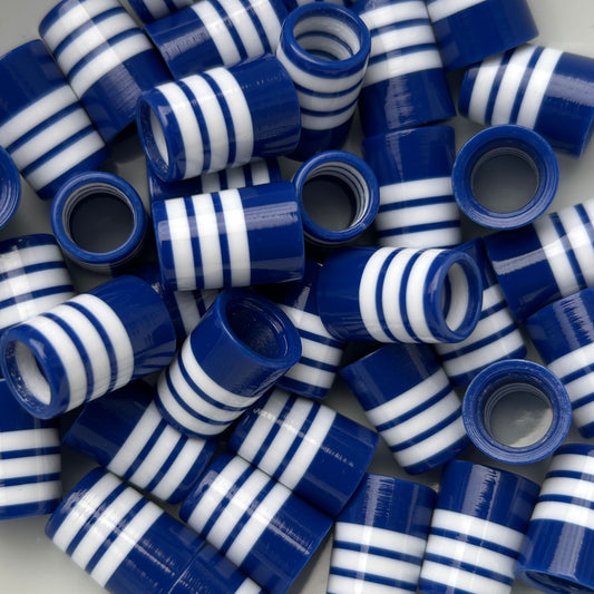 royal blue golf ferrules with three white stripes