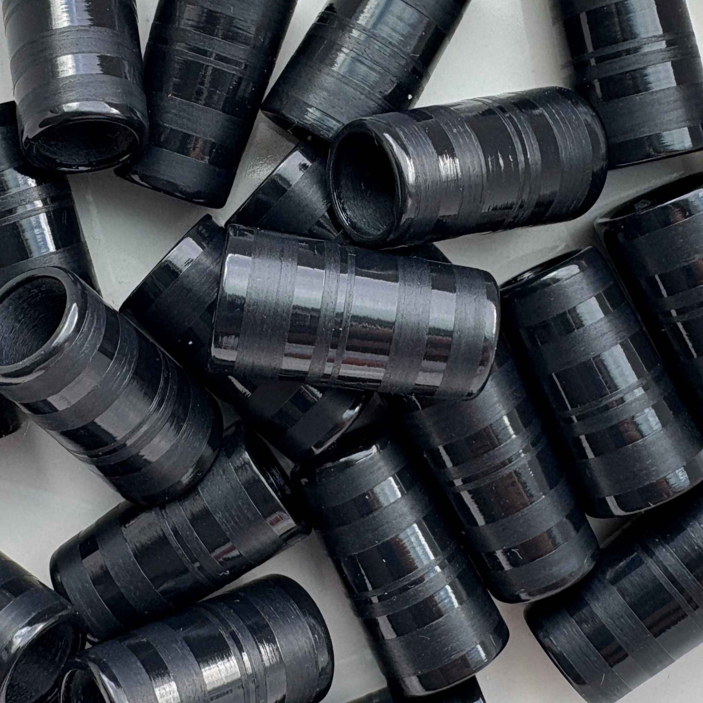black and matte black custom golf ferrules