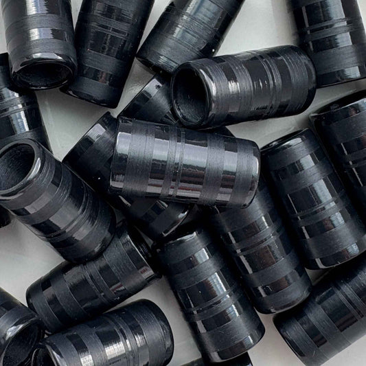 black and matte black custom golf ferrules