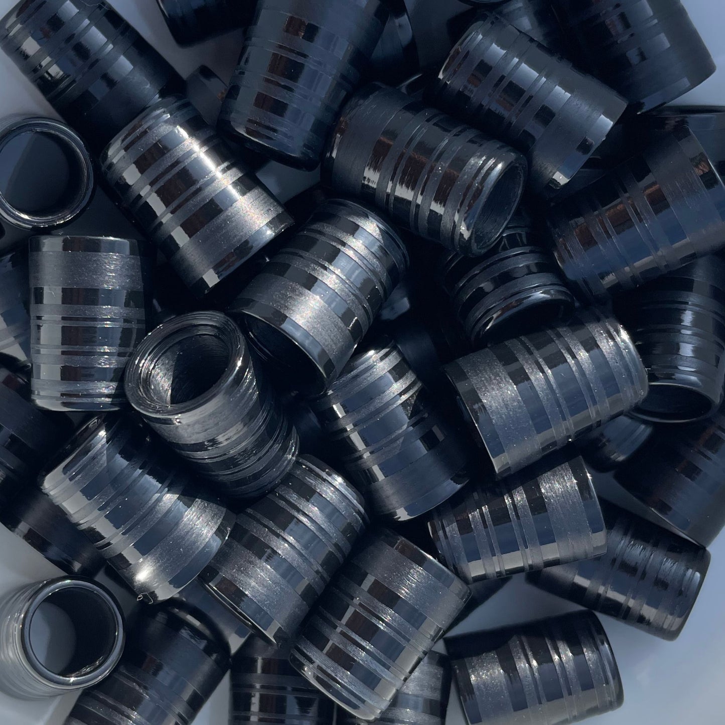 black on black 3D-printed golf ferrules