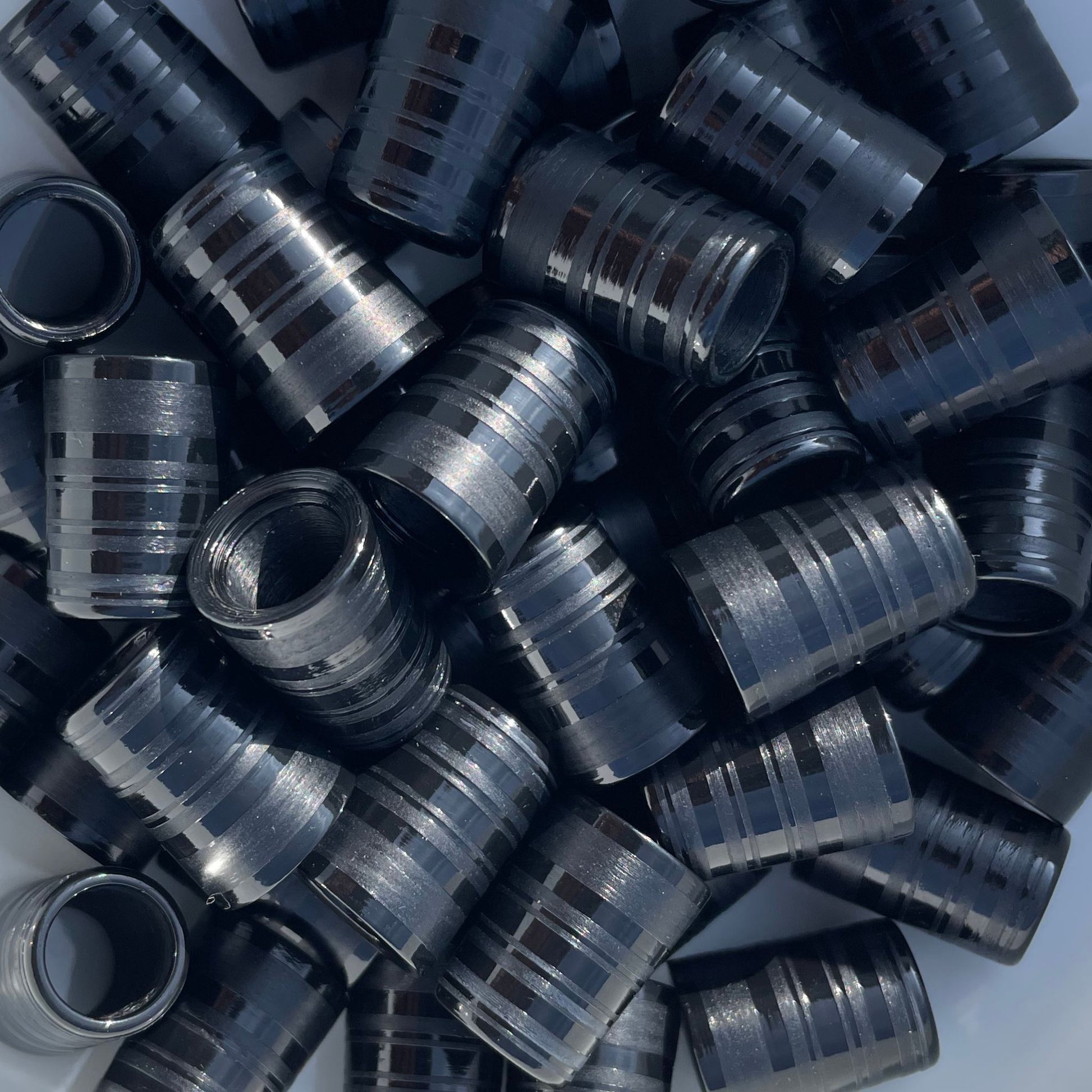 black on black 3D-printed golf ferrules