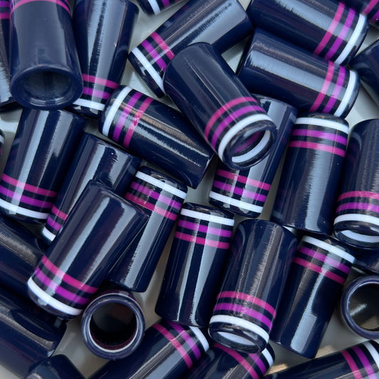 Navy, Pink, Purple, and White 3D-printed golf ferrules