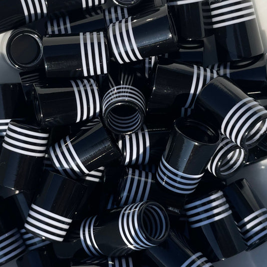 Black Golf Ferrules with White Stripes