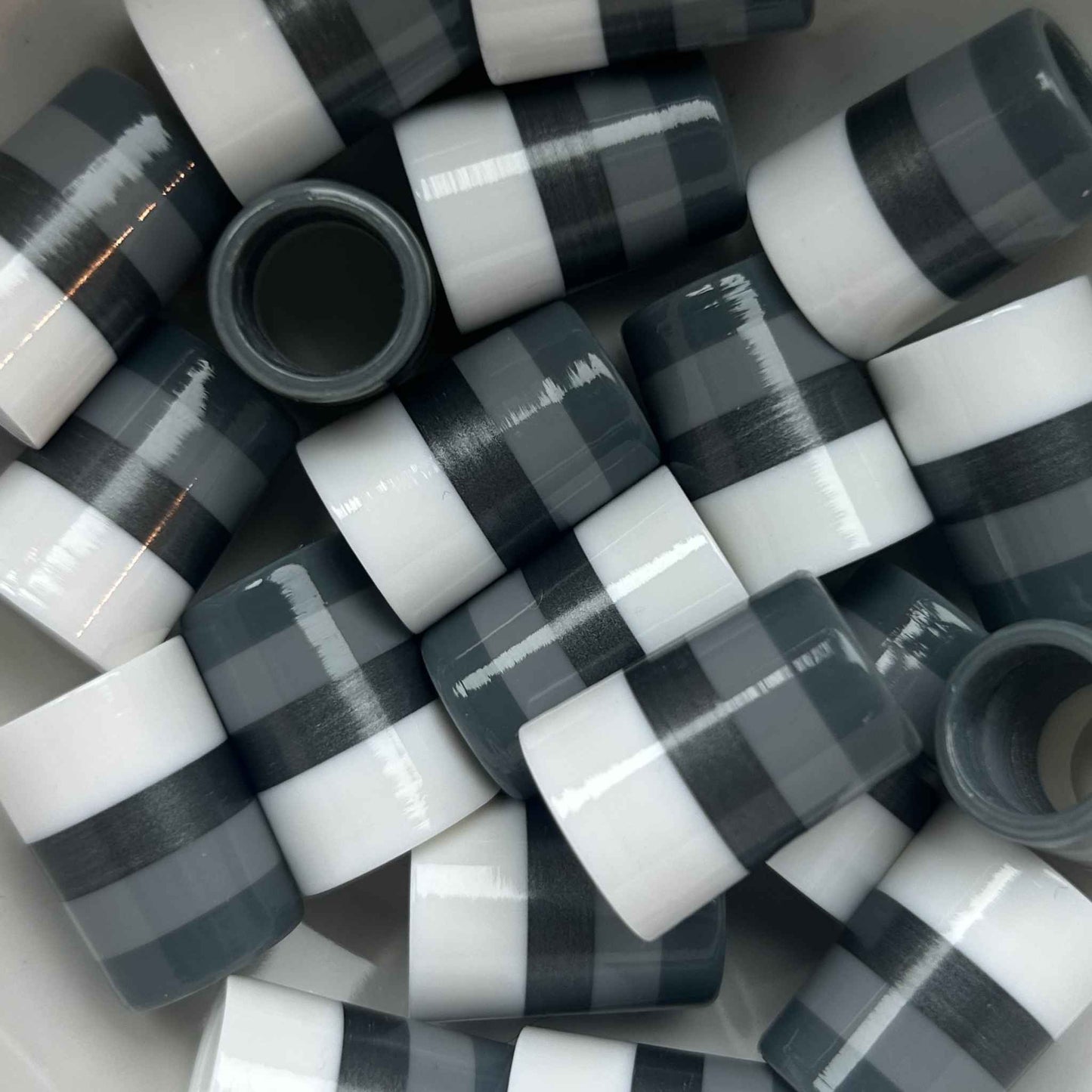 white, silver, and gray golf ferrules