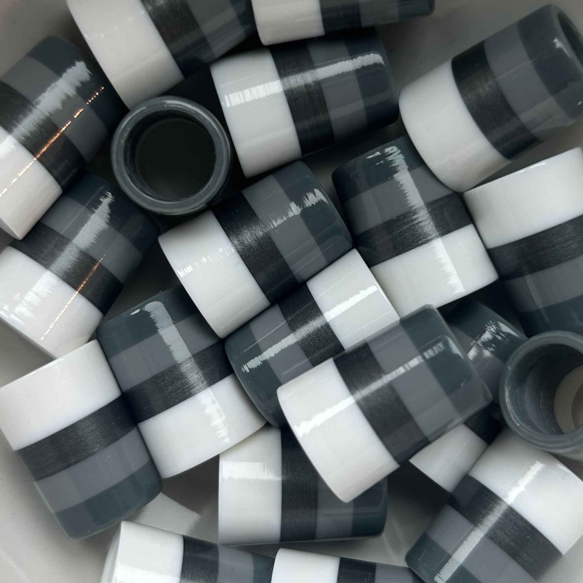 white, silver, and gray golf ferrules