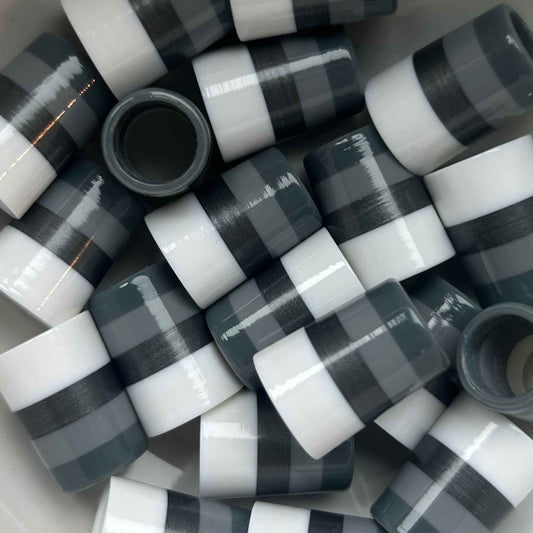 white, silver, and gray golf ferrules