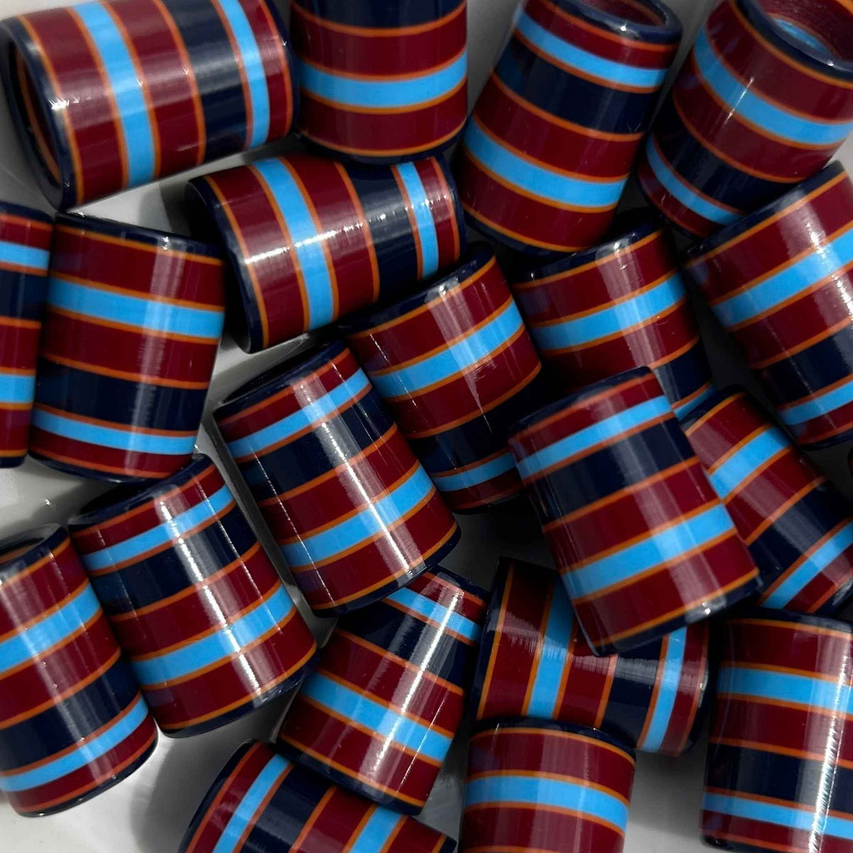Red, orange, blue, and navy shorty 3/4" golf ferrules.