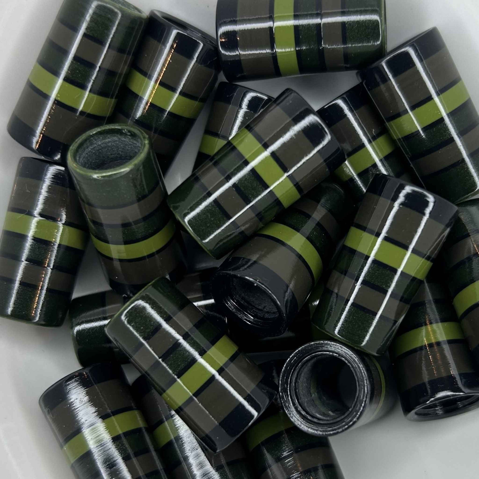 green golf ferrules in varying tones