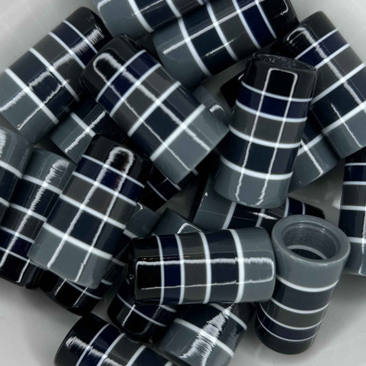 gray, navy blue, black, and white custom golf ferrules