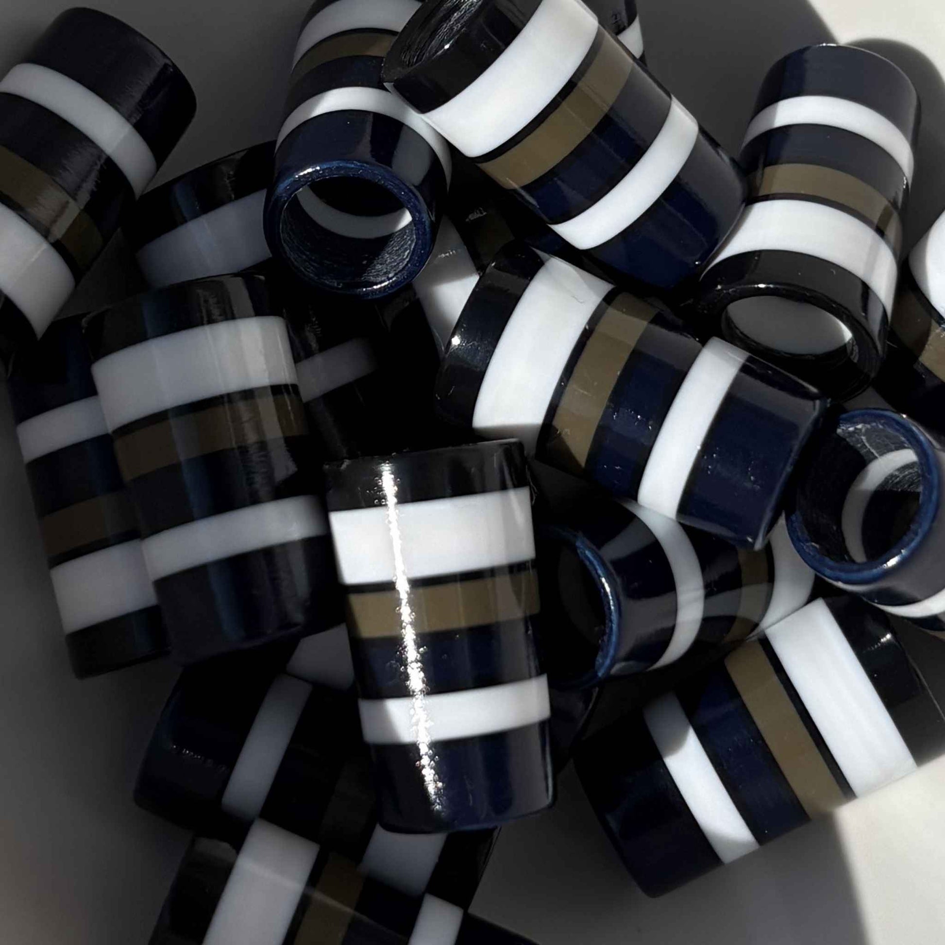 Beige, White, &amp; Navy Blue golf ferrules