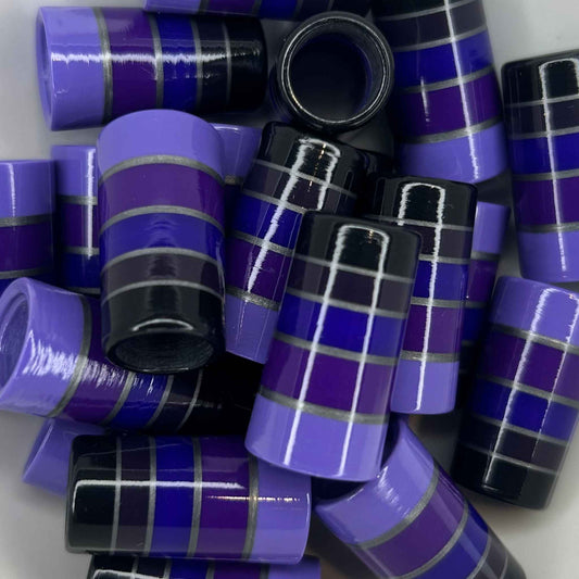 pile of purple to black ombre golf ferrules