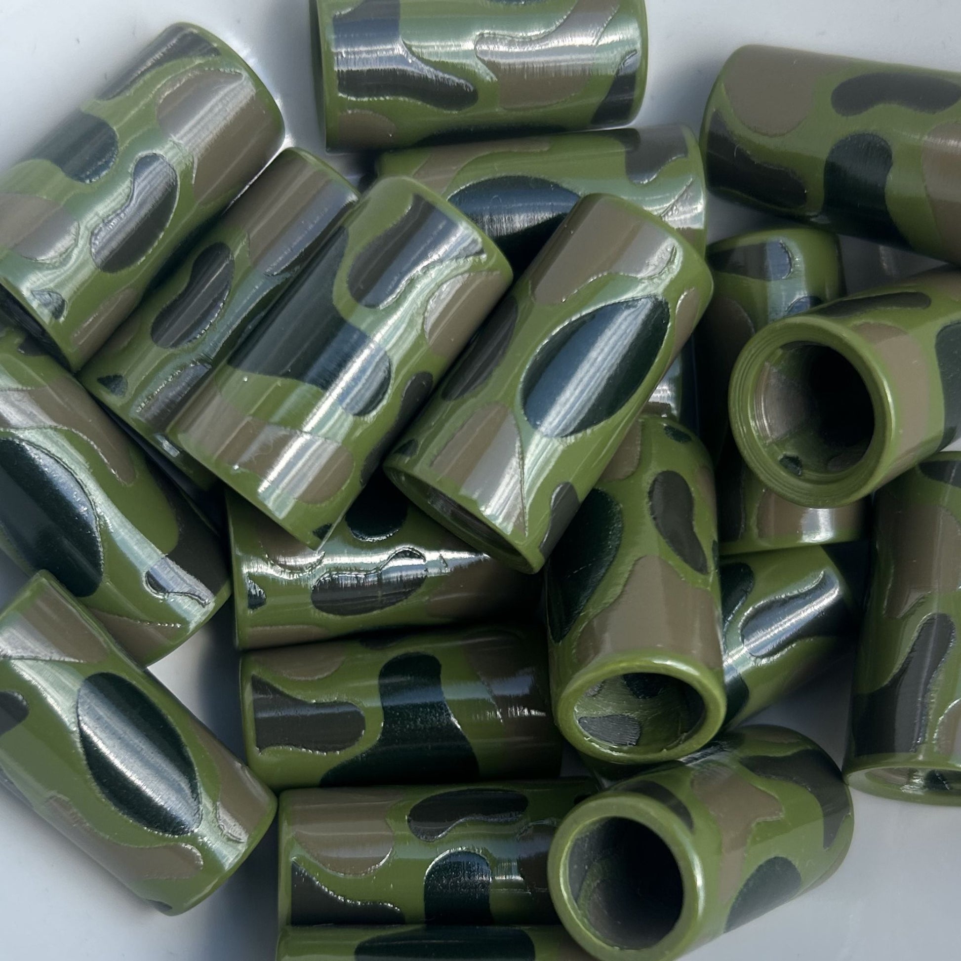 green and brown camo patterned golf ferrules