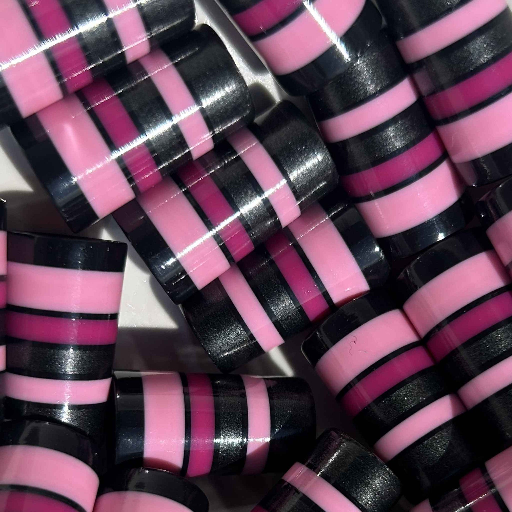 deep shimmery green and pink golf ferrules